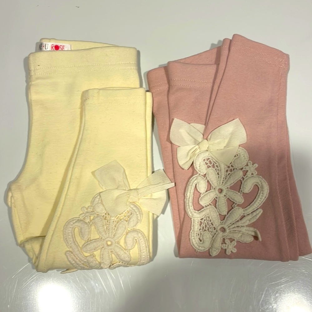 Girls brand new leggings with lace size 12/18